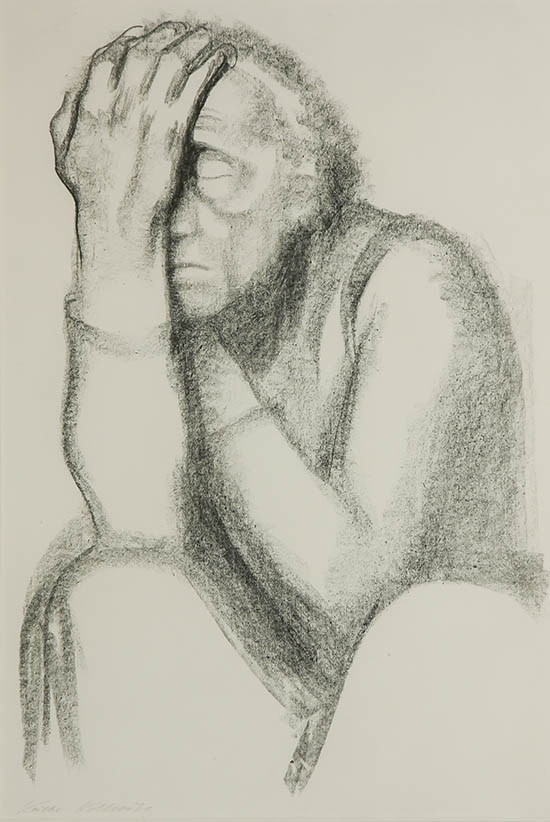 Appraisal: K the Kollwitz German - Nachdenkende Frau Klipstein Lithograph on