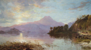 Appraisal: Horatio McCullough RSA - - Highland loch scene oil on