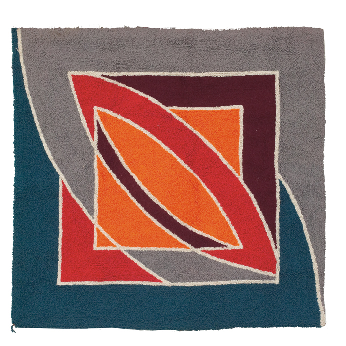 Appraisal: Frank Stella tapestry rug attribution after ''River of Ponds'' wool