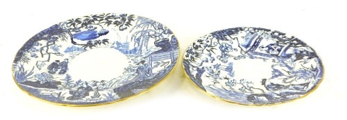 Appraisal: Two Royal Crown Derby porcelain Mikado pattern cabinet plates cm