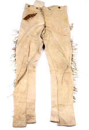 Appraisal: Early Apache Indian Scout Tanned Hide Pants 's Featured in