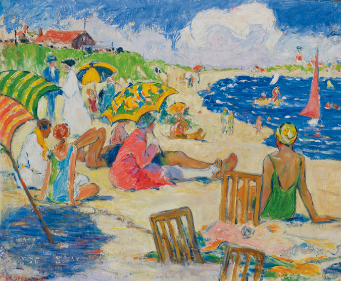 Appraisal: ANNA W SPEAKMAN American d Sunny Day at the Beach