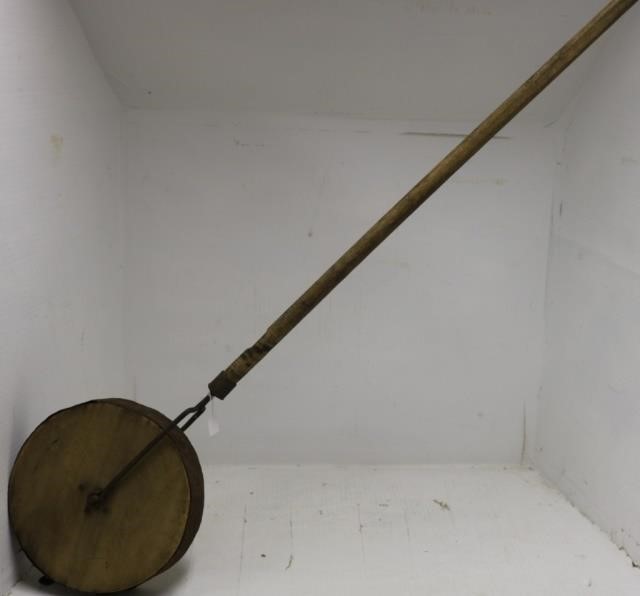 Appraisal: LATE TH C SHAKER MAKE-DO SEEDER LONGAND APPROXIMATELY DIAMETER TOGETHER