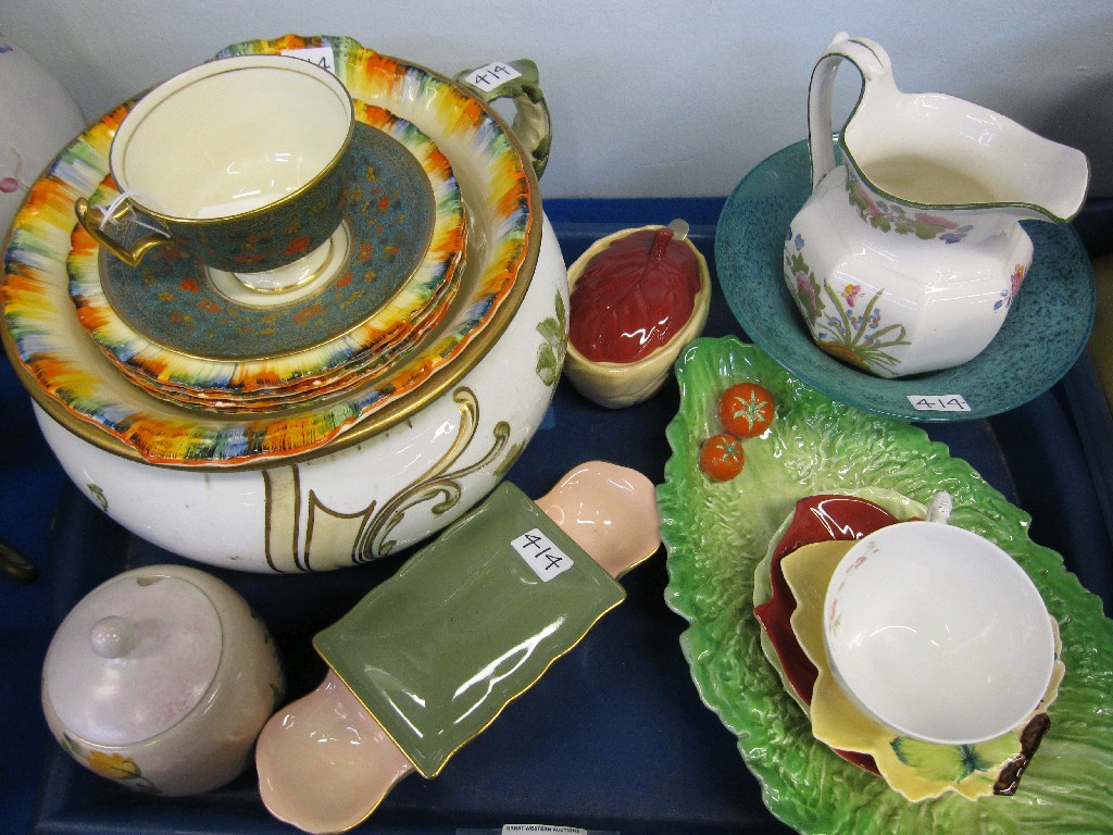 Appraisal: Tray lot of assorted decorative ceramics to include Carlton Ware