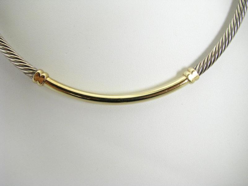 Appraisal: A David Yurman Diamond Sterling K Yellow Gold Choker