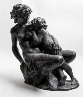 Appraisal: Augusto Murer Italian - Mother and Child bronze edition inscribed