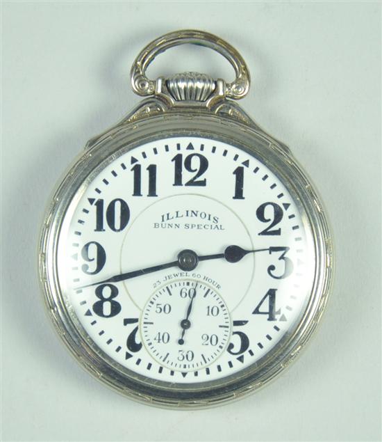 Appraisal: Illinois Bunn Special Hour Pocket Watch Circa Bunn special jewel