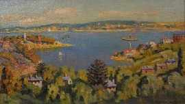 Appraisal: Lionel Lindsay - Sydney Harbour oil on canvas on board