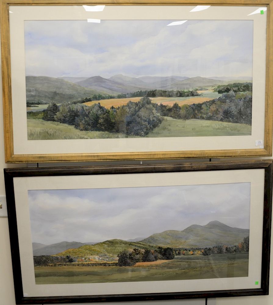 Appraisal: Pair of Hannah Ferenbach - water color Mountainous Landscapes one