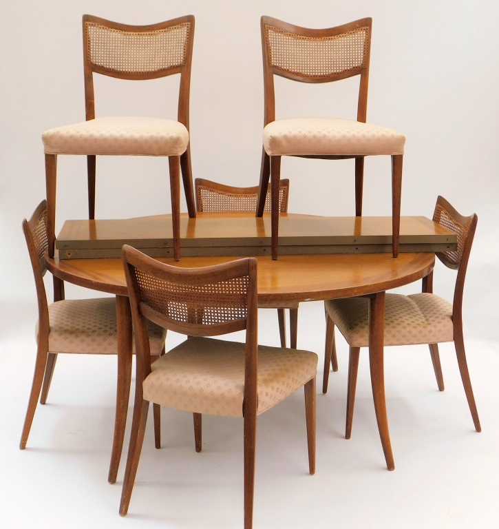 Appraisal: PC HARVEY PROBBER SABER LEG DINING SET United States -