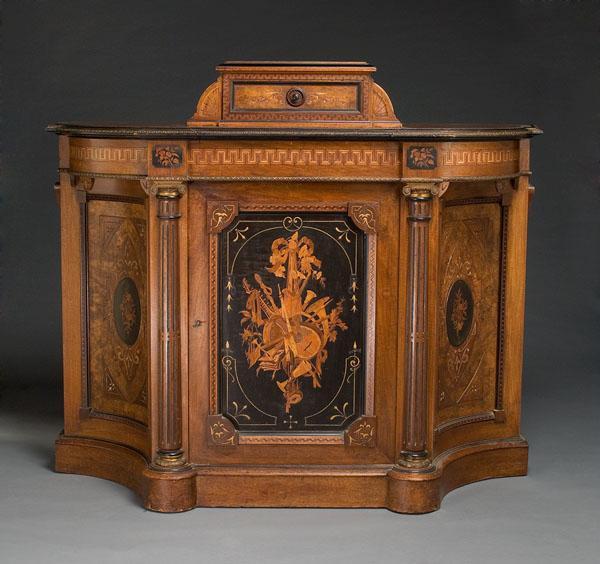 Appraisal: RENAISSANCE REVIVAL CABINET American ca - In walnut and rosewood