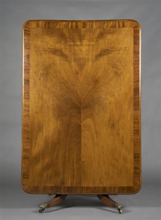 Appraisal: An English Mahogany Pedestal Table Height x width x depth