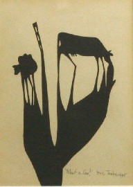 Appraisal: Eric Thake - What a Cow wood block print signed