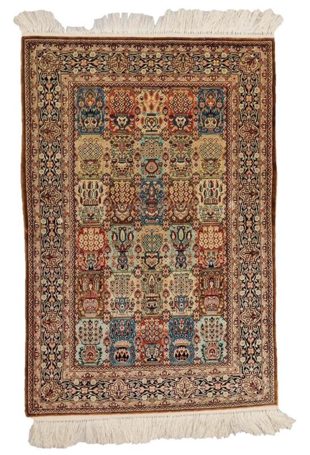 Appraisal: RUG Finely woven Persian Heriz scatter rug x silk style