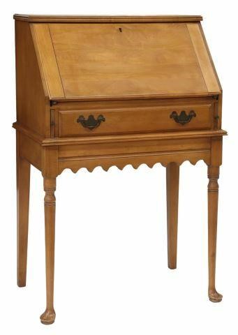 Appraisal: American slant front desk mid th c slant front opening