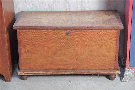 Appraisal: BLANKET CHEST Curly Maple with interior til lock and key