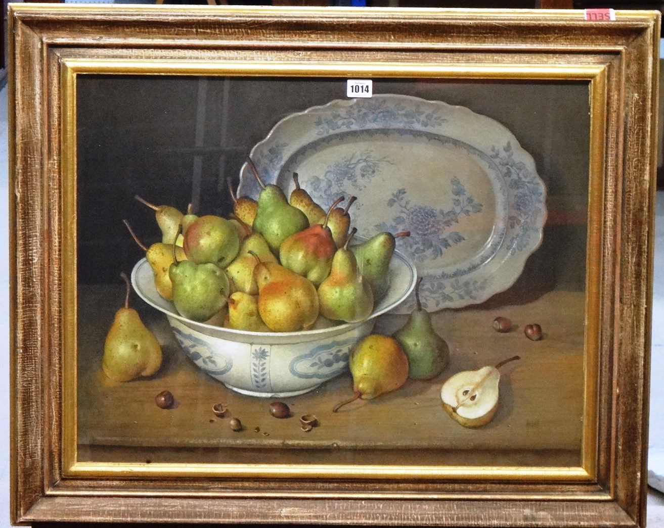 Appraisal: Jose Escofet b Pears in a bowl with a serving