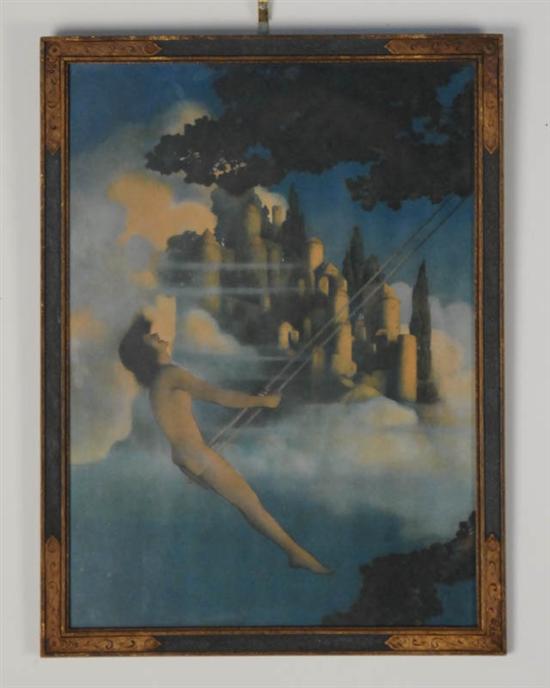 Appraisal: Maxfield Parrish Print Dinkey-Bird in period frame x