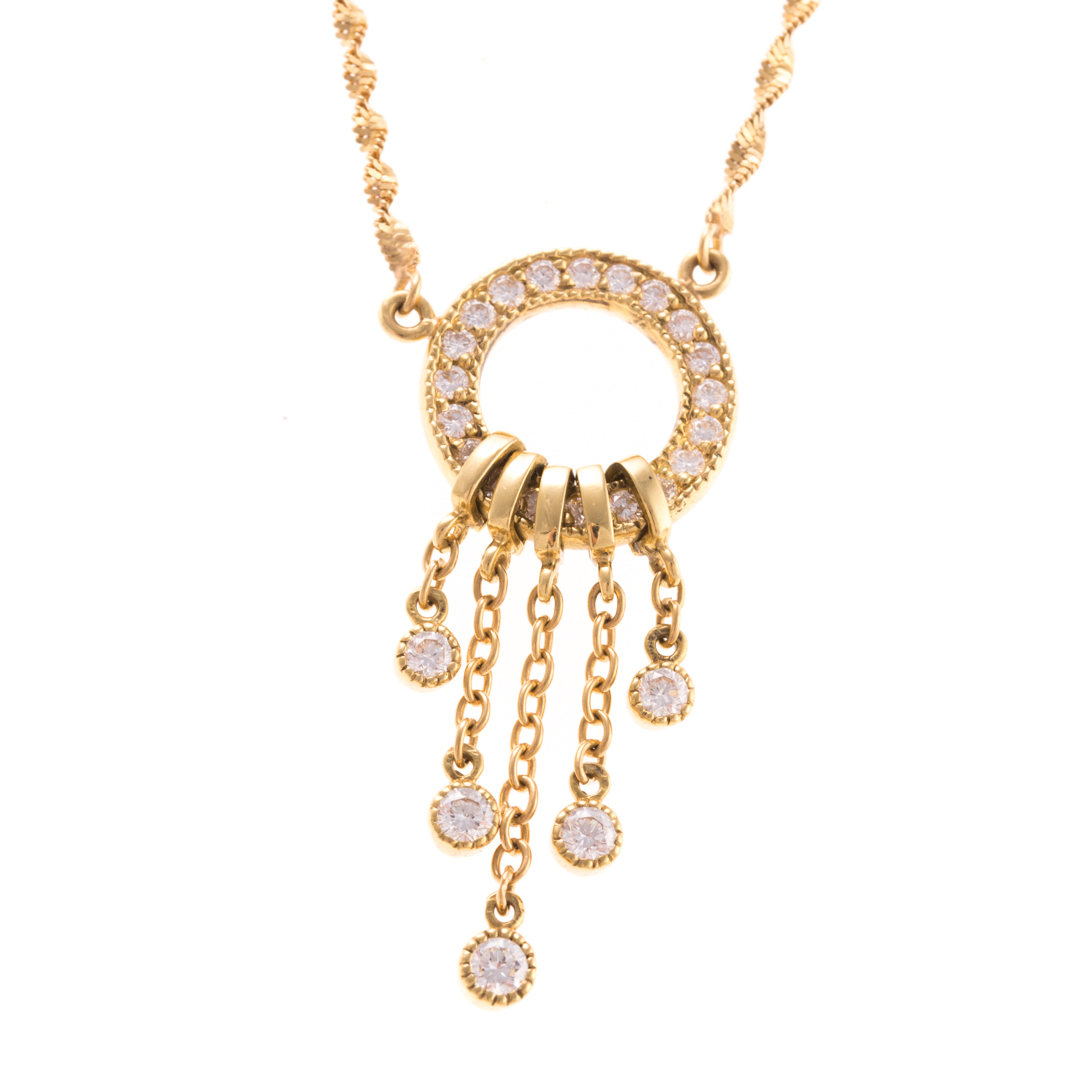 Appraisal: A Lady's Diamond Circle Necklace in K Gold K yellow