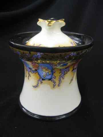 Appraisal: Royal Bayreuth Porcelain Humidor Japanese lantern wisteria type decoration ''