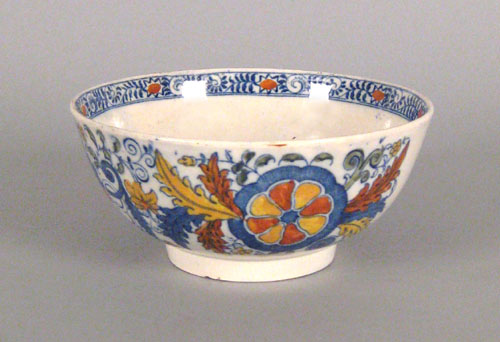 Appraisal: Pearlware waste bowl th c the interior with a portrait