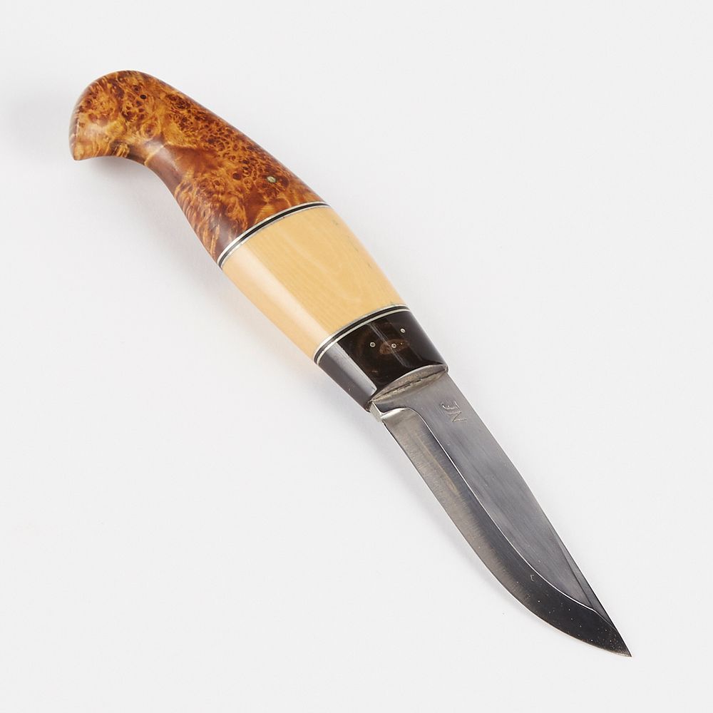 Appraisal: Johnny Walker Nilsson Steel Knife Attributed to Johnny Walker Nilsson