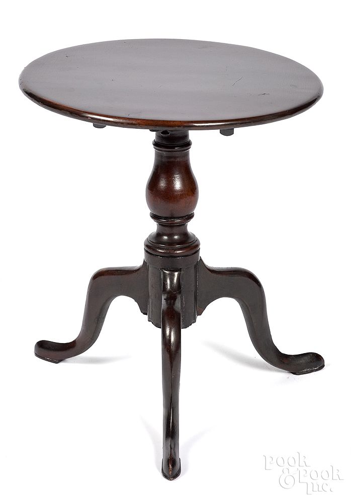 Appraisal: Miniature George II mahogany tea table Miniature George II mahogany