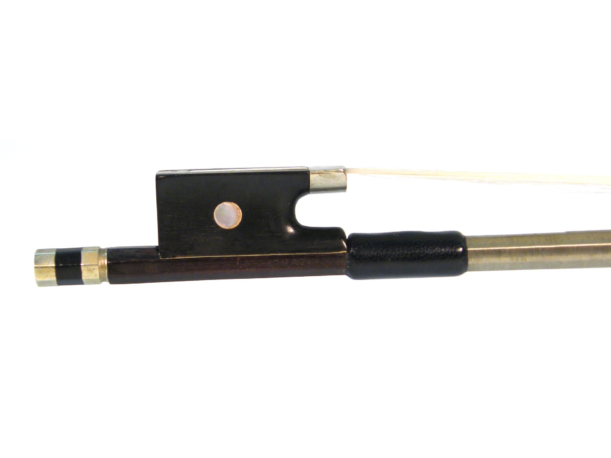 Appraisal: French silver mounted violin bow by Charles Nicholas Bazin and