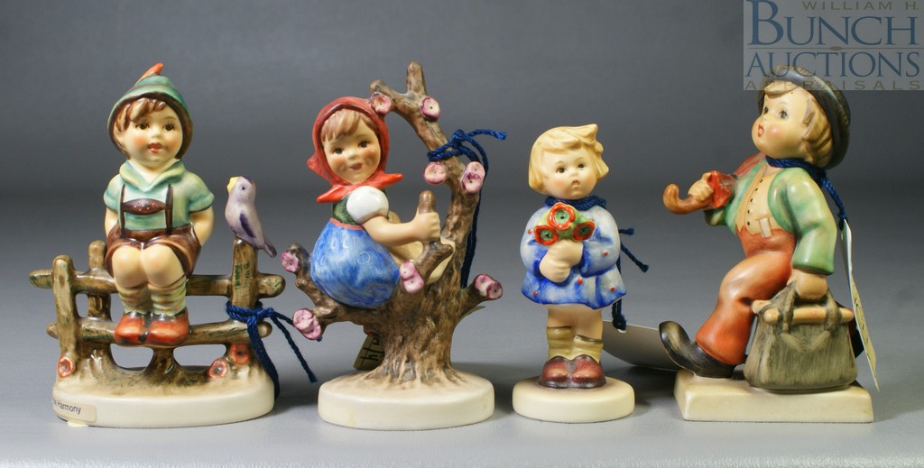 Appraisal: Hummel figurines Girl with Nosegay Hum A Wayside Harmony Hum