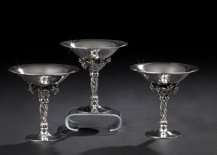 Appraisal: Georg Jensen Sterling Silver Compote With Grapes designed in by