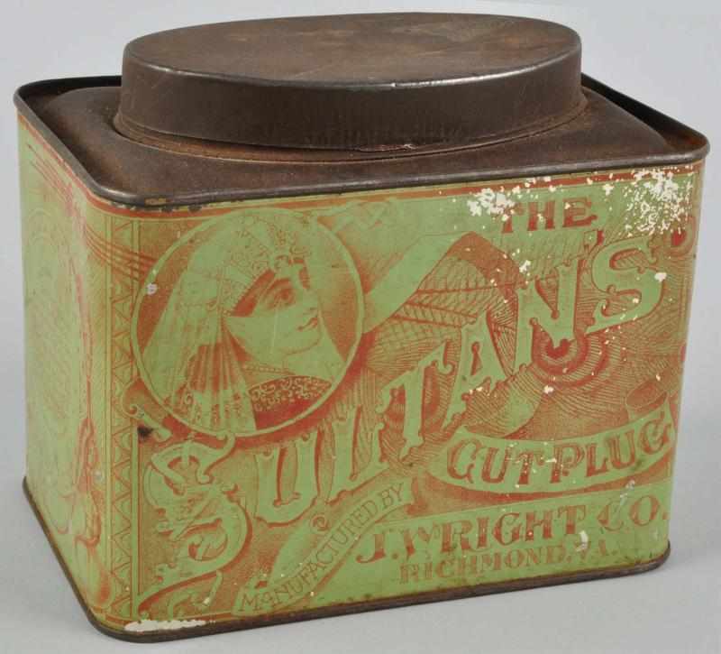 Appraisal: Sultan's Cut Plug Tobacco Tin Description Early s Condition Very