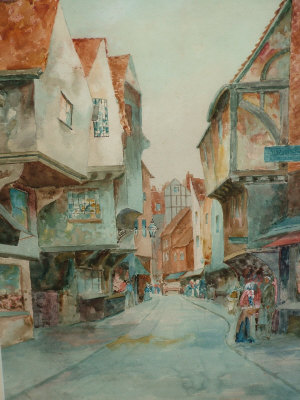 Appraisal: Attributed to George Thompson-Pritchard - - 'The Shambles York' watercolour