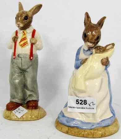 Appraisal: Royal Doulton Bunnykins Father Bunnykins DB and Mother and Baby