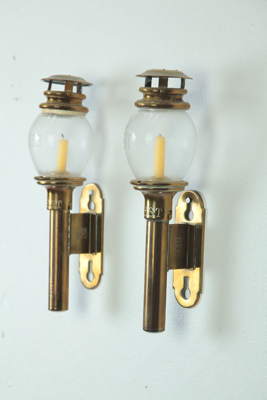 Appraisal: PAIR OF CANDLE SCONCES Marked for Albert Butin Paris France