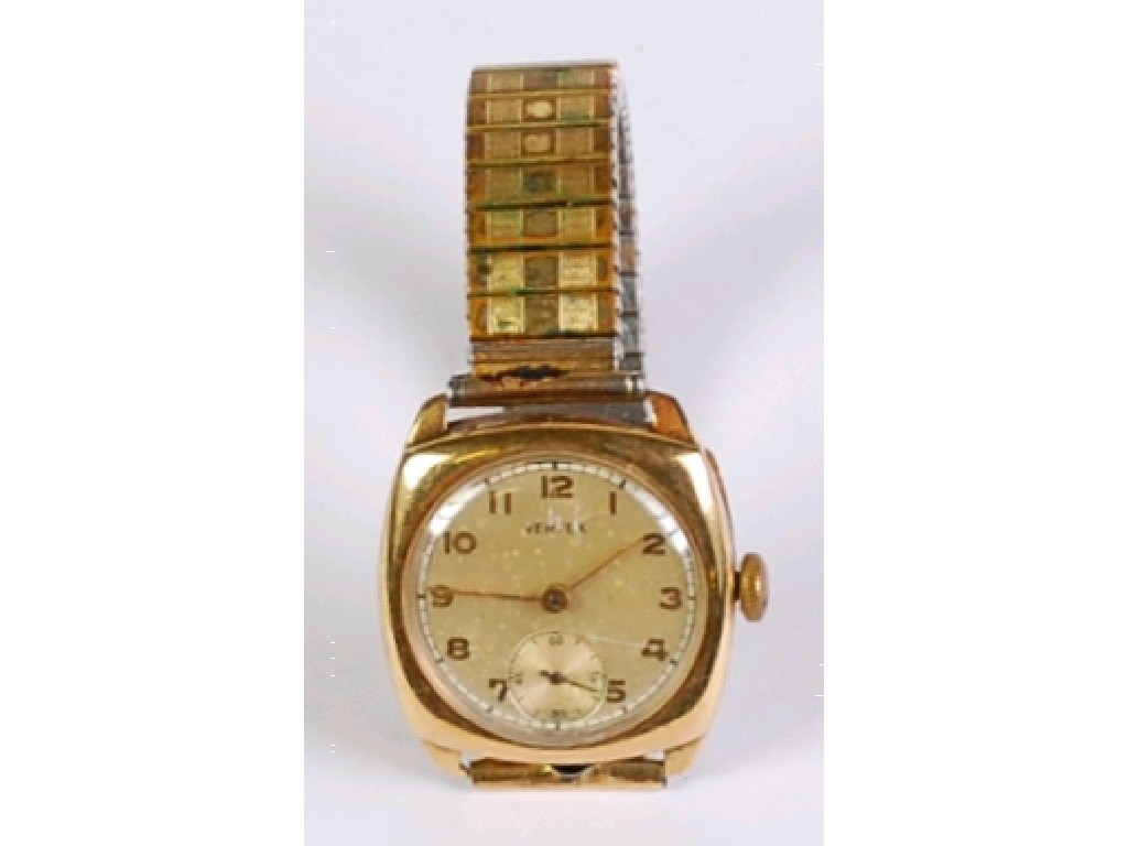 Appraisal: VERTEX' CIRCA 's GENT'S GOLD CASED WRIST WATCH the rounded