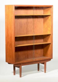 Appraisal: Danish Mid-Century Modern teak bookcase or display cabinet design attributed