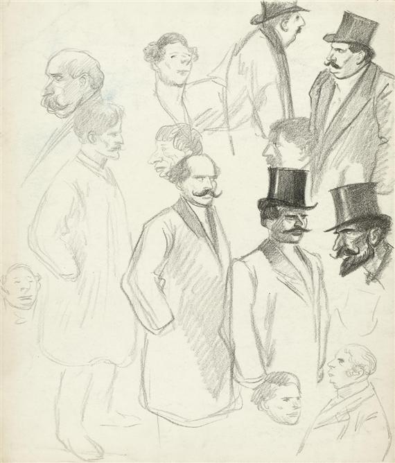 Appraisal: STEINLEN TH OPHILE ALEXANDRE Lausanne - Paris Male figure studies