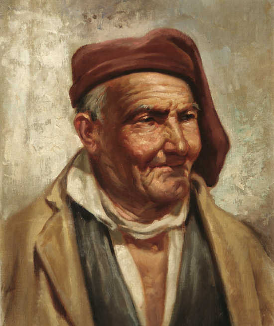 Appraisal: Roberto Figerio Italian Early th Century Portraits of a Peasant