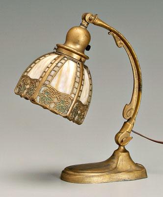 Appraisal: Handel desk lamp adjustable weighted base brass with old gold-painted