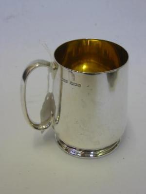 Appraisal: A HALF PINT TANKARD D S Ltd Sheffield of plain