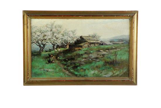 Appraisal: FARMSTEAD BY EMMA CLEVELAND AMERICAN LATE TH CENTURY Oil on