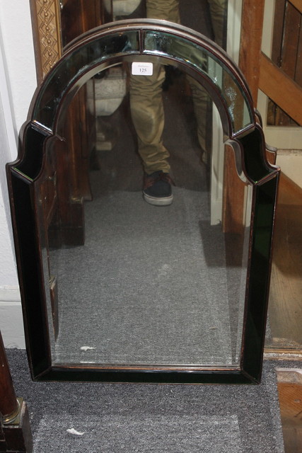 Appraisal: AN ART DECO ARCHED METAL FRAME MIRROR with original panelled