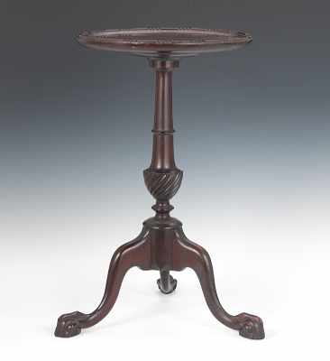 Appraisal: A Delicate Candle Table Tripod base with claw and ball