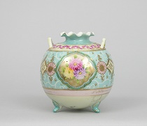 Appraisal: A Moriage Vase Pretty porcelain vase of round form has