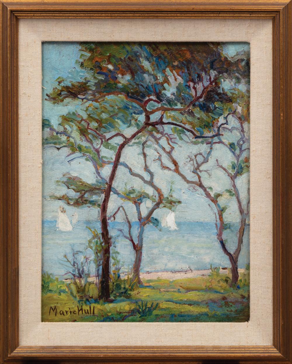 Appraisal: Marie Atkinson Hull American Mississippi - Biloxi Sailboats oil on