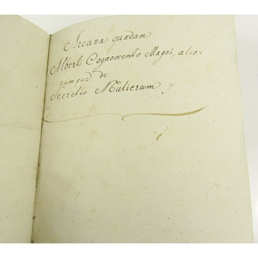 Appraisal: Manuscript - Albertus Magnus Arcana quaedam Alberti Magni aliorumque de