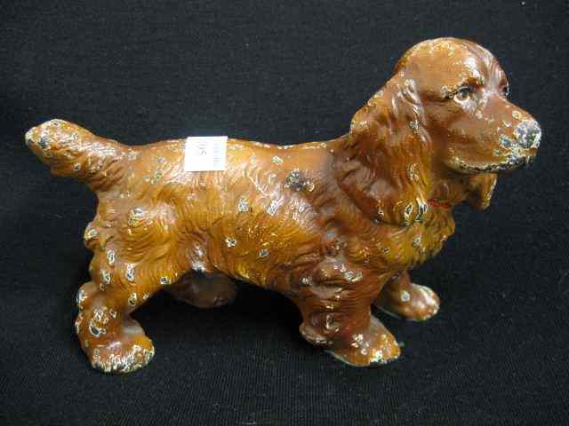 Appraisal: Figural Cast Iron Doorstop of a CockerSpaniel '' tall ''