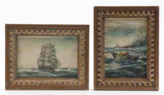 Appraisal: A Collection of Five Framed Decorative Works of Art comprising