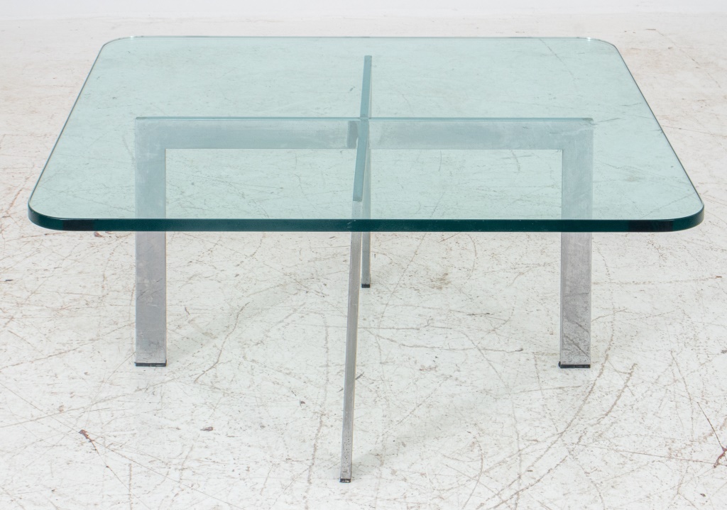 Appraisal: MIES VAN DER ROHE BARCELONA COFFEE TABLE Mies van der