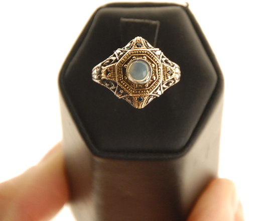 Appraisal: Opal and Blue Sapphire Ring K on Sterling Silver Size